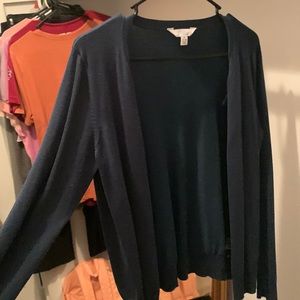 Soft teal button up cardigan